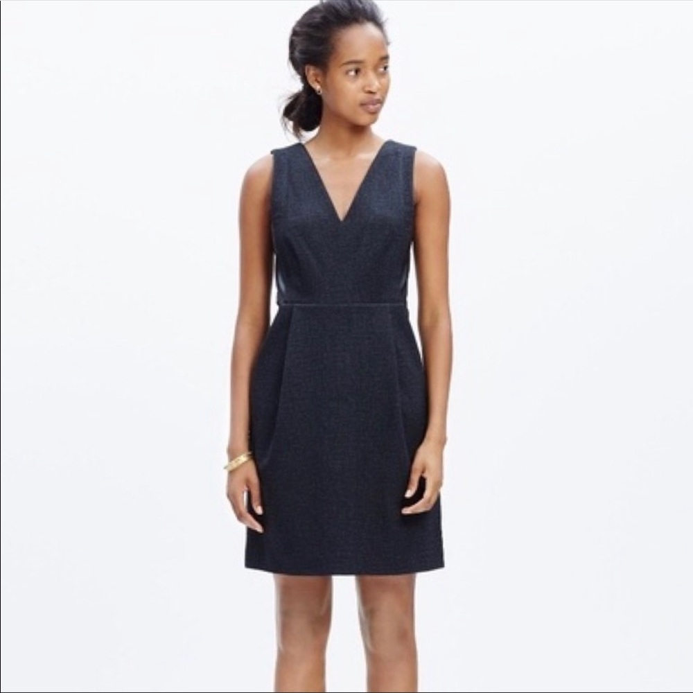 Madewell Leather Inset Ponte Dress